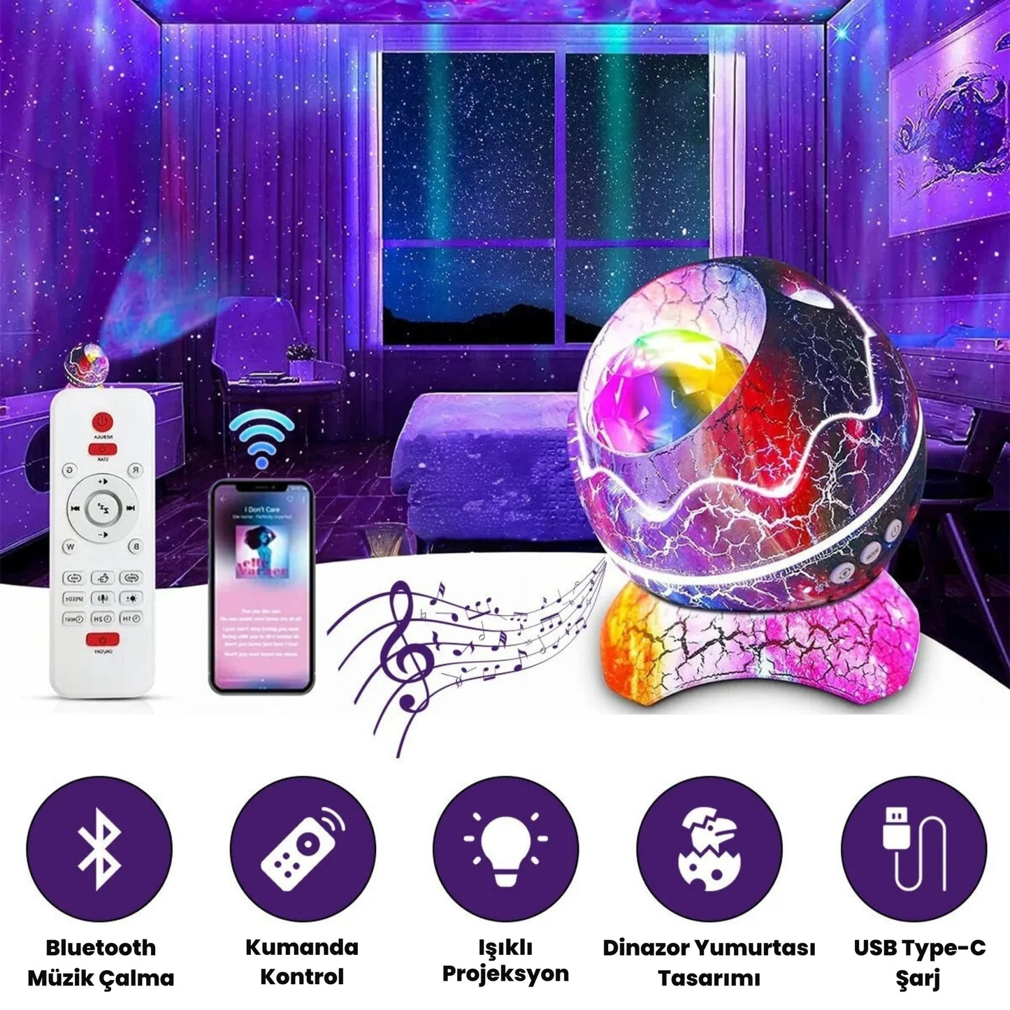 Dino Glow Bluetooth Lamba SunLora™