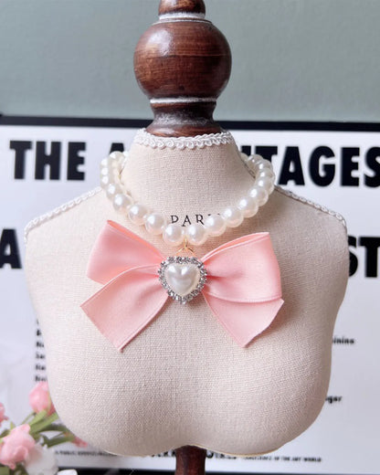 SunPuffy™  Pembe Fiyonklu İnci Kolye