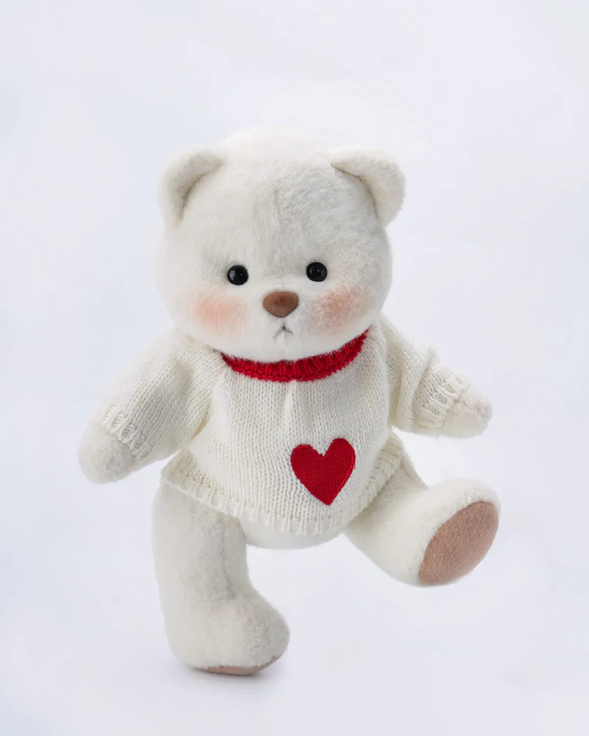 SunPuffy™ Aşk Kalpli Beyaz Kazak Puffy